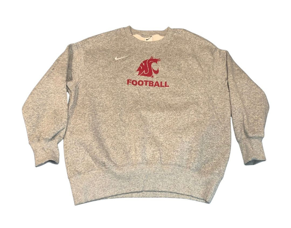 Nike Womens WSU Cougars Fleece Sweatshirt Size S NEW Gift Oversized Gray Sporty